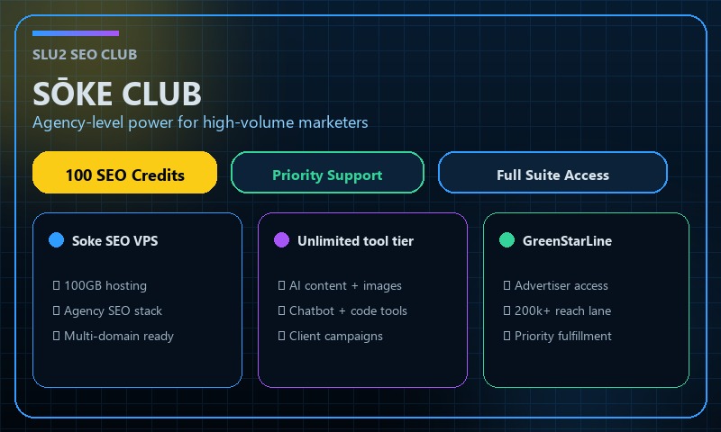 SEO Sōke Club Monthly Marketing Tools Subscription
